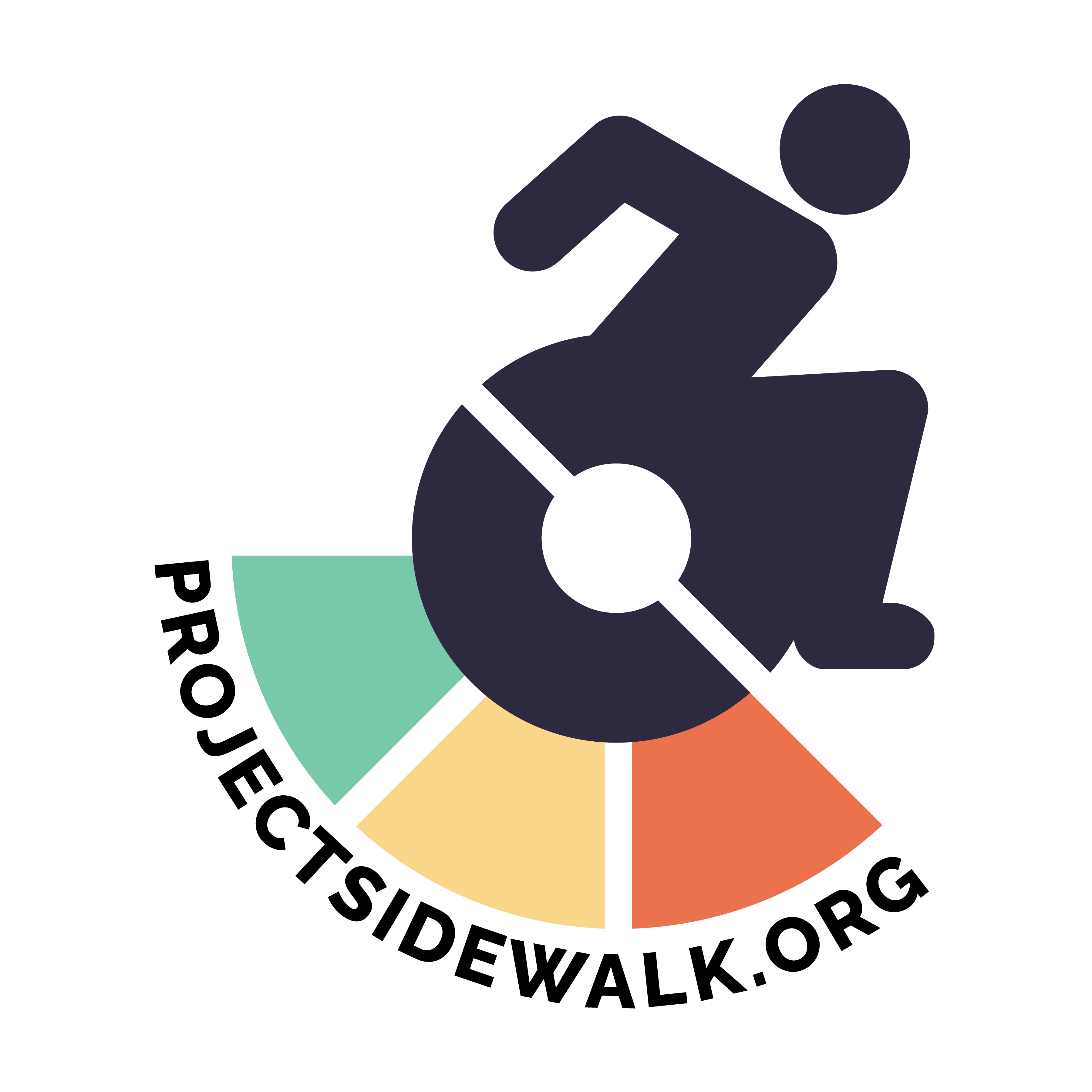 Project Sidewalk 徽標，帶有文字 projectsidewalk.org